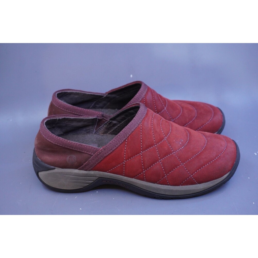 Merrell Encore Quilt Women’s Size 9.5 Red Nubuck Suede Slip On Shoes